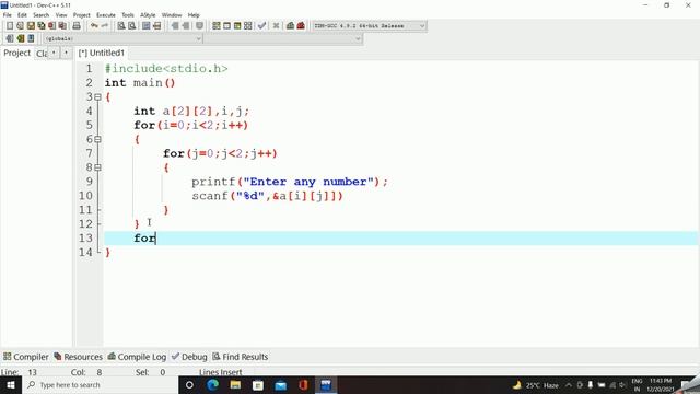 two-dimensional array|2d array in c programming|array program in c смотреть онлайн