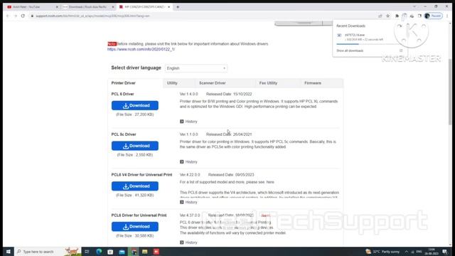Ricoh Printer Driver Installation | IM 2702, IM C2000, MP C306 | Network