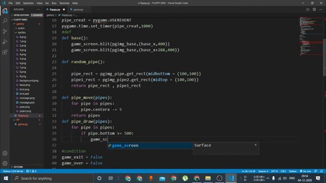 Make FLAPPY BIRD Game Using Python With Source Code. смотреть онлайн