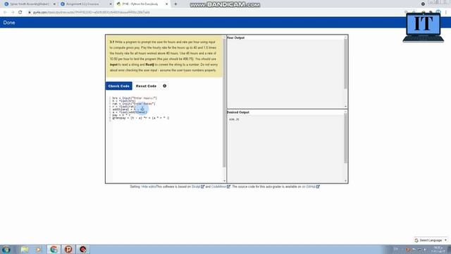 Coursera : Python For everybody assignment 3.1 solution (Getting started with python ) week 5 смотреть онлайн