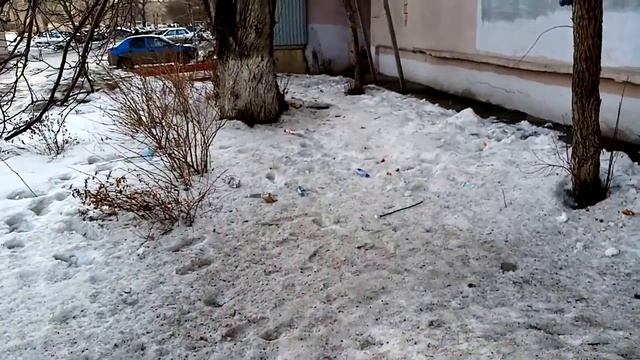 Из окон дома летит опасный для жизни мусор.