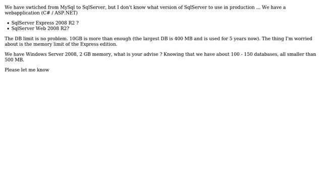 DevOps & SysAdmins: SQL Server Express 2008 R2 or SQL Server 2008 R2 Web? (2 Solutions!!) смотреть онлайн
