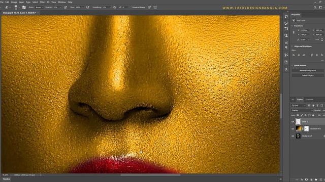 How to transform your Skin into Golden In Adobe Photoshop CC 2-Minutes | Ju Joy Design Bangla смотреть онлайн