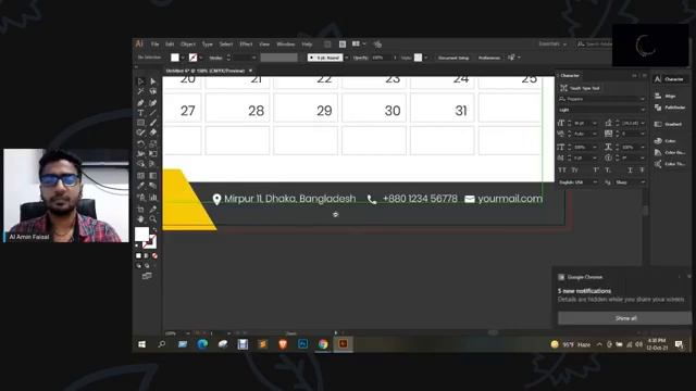 How to create a calendar in adobe illustrator | Wall calendar | Desk calendar смотреть онлайн