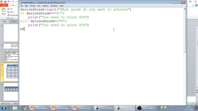 Python Tutorial 1A IF statements to match a grade to a calculator смотреть онлайн