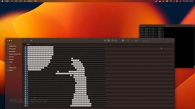 Bad Apple, played in macOS Finder смотреть онлайн