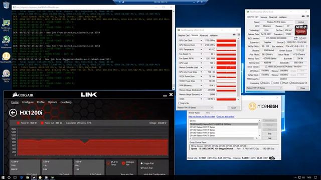 GPU Miner, NiceHash , RX570 4GB BIOS FLASHED смотреть онлайн
