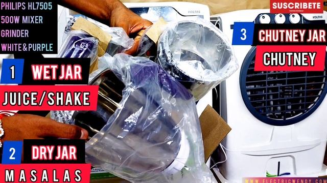 philips HL 7505 Mixer Grinder 500W White& Purple #unboxing & #Review смотреть онлайн