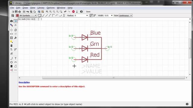 Cadsoft Eagle - Copying and then modifying / creating a library part / device смотреть онлайн