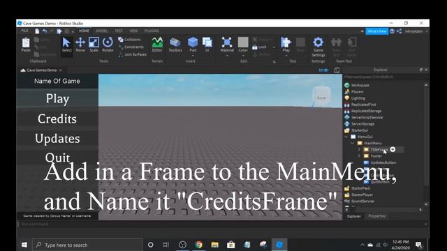 How to Make Advanced Main Menu Screen - Roblox Studio смотреть онлайн