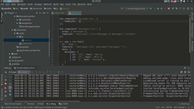 Vue.js - базовый JavaScript интерфейс для REST приложения (часть 1). Spring Boot REST смотреть онлайн