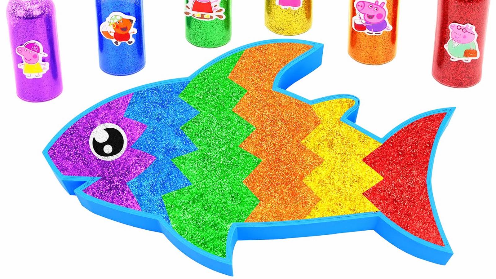 Для малышей мультики АСМР. Акула из слаймов. Новые игрушки смотреть онлайн