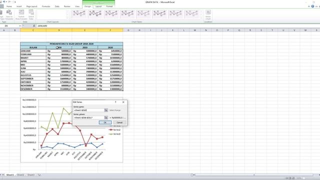 Cara Membuat Line Chart di Excel - Grafik Garis di Excel смотреть онлайн