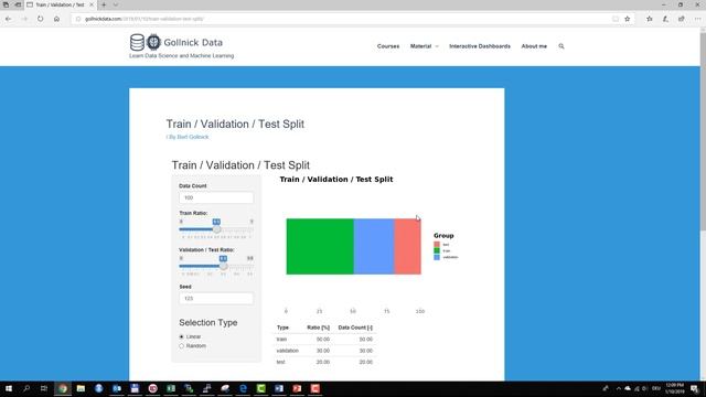 Train Validation Test Split Interactive смотреть онлайн