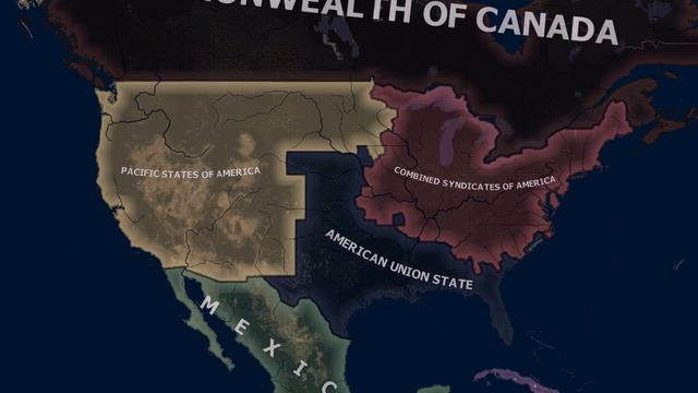 HOI4 Second American Civil War Timelapse Kaiserreich (Hearts of Iron 4 1936-1945) смотреть онлайн