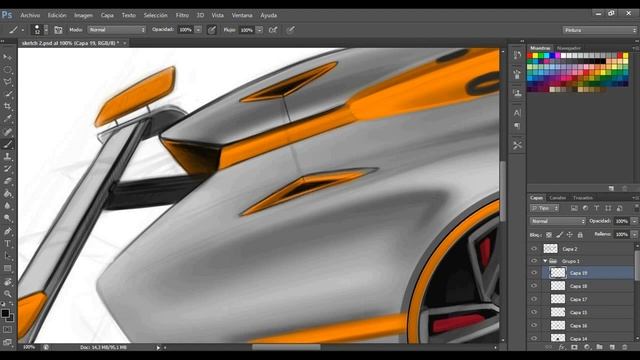 car sketch 2 parte 2 (photoshop) design? смотреть онлайн