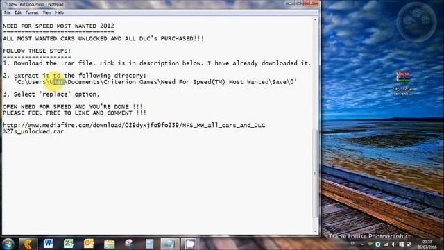 NFS-MW 2012 100% + DLCs SAVEGAME DOWNLOAD