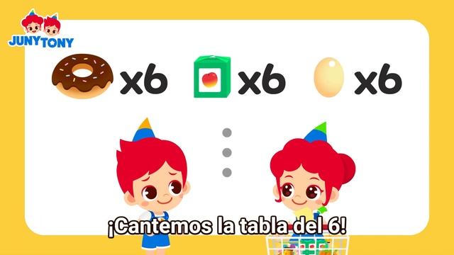 Canción de la Tabla del 6 | Multiplicaciones | Canciones Infantiles | JunyTony en español смотреть онлайн