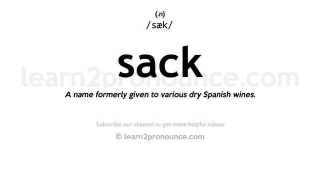 Pronunciation of Sack | Definition of Sack смотреть онлайн