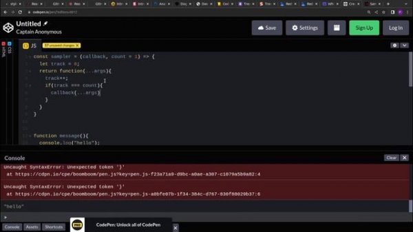 Sampler Function | JavaScript Interview Question - 2
