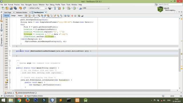 How to take backup of database using jbutton | java swing | netbeans tutorials #35 смотреть онлайн