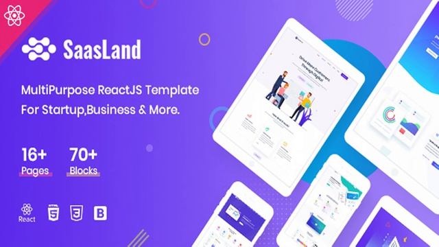 Saasland - MultiPurpose React Template For Startup Business | Themeforest Website Templates and смотреть онлайн