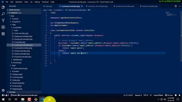 Laravel Ecommerce Bangla Tutorial | Customer Register and Customer login system tutorial Part-22 смотреть онлайн