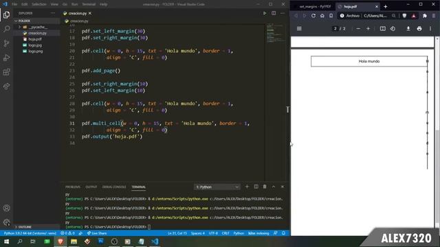 7. Márgenes y salto de página [Crear PDF Python 3] смотреть онлайн