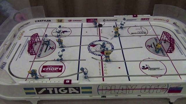 Настольный Хоккей счёт 3:3, по буллитам 4:3 смотреть онлайн