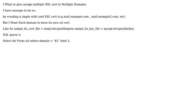 DevOps & SysAdmins: Postfix SSL USING SNI смотреть онлайн