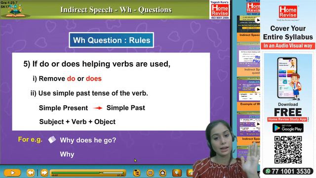Reported Speech Direct Indirect Speech | English Grammar | English Medium | Home Revise