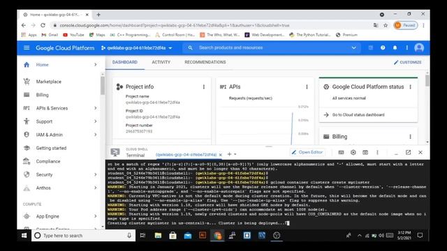 Kubernetes Engine : Qwik Start , one of the labs of Google Cloud Essentials смотреть онлайн