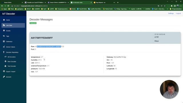 LoRaWAN payload decoder library смотреть онлайн