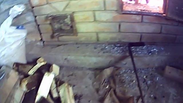 Активное горение,и догорание газов в колодце печи . смотреть онлайн