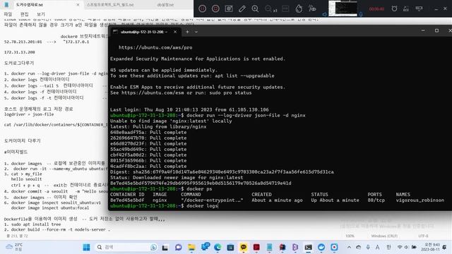 율곡선생 75기 11강 도커 Docker Log 로그다루기 смотреть онлайн