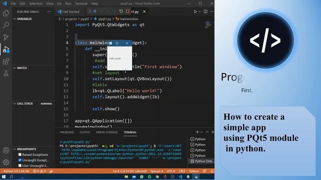 How to Create a simple app using PQt5||#python#programming#combobox смотреть онлайн