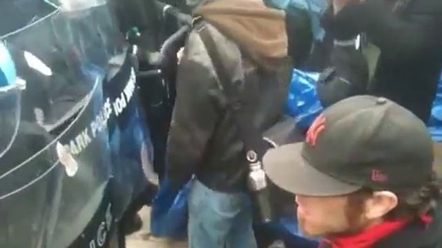 What it looks like to get hit by a riot police shield смотреть онлайн