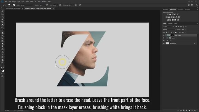 Letter Portrait Text Effect - Photoshop Tutorial смотреть онлайн