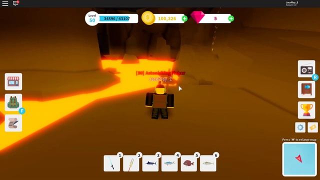 HOW TO BEAT THE LAVA OBBY In Fishing Simulator! |Roblox смотреть онлайн