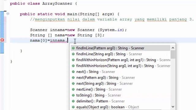 Array menggunakan class scanner смотреть онлайн