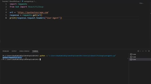 Changing User Agents in BeautifulSoup4 смотреть онлайн