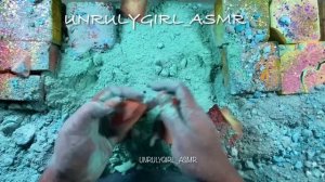 Dyed Gym Chalk Mass Crush ~ Happy Juneteenth ~ UNRULYGIRL Asmr ~ Colorful Powdery Reform Crumble
