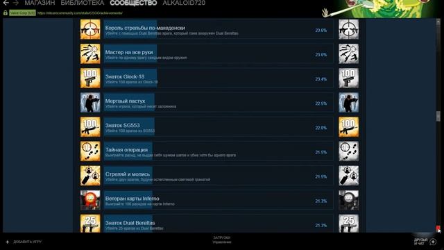Моя глобальная игровая статистика Steam