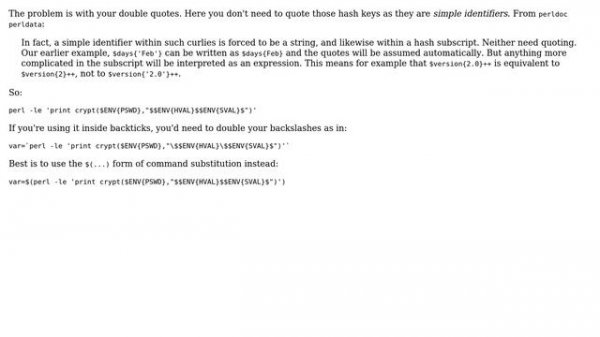 Unix & Linux: Using bash variables in perl command in bash script (2 Solutions!!)