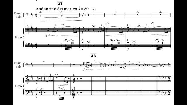 Concerto for trombone and orchestra by Vladimir Kouptsov. 1st and 2nd movements. смотреть онлайн