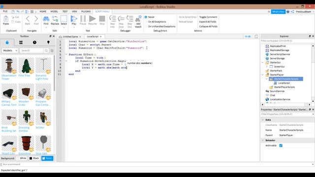 Roblox Studio : How to make Camera while walking смотреть онлайн