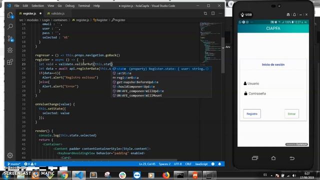 Validar TextInput con React Native y JS смотреть онлайн