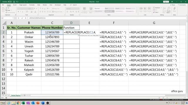 How To Use Advanced Nested Replace Function in MS Excel? (Hindi Tutorial) смотреть онлайн