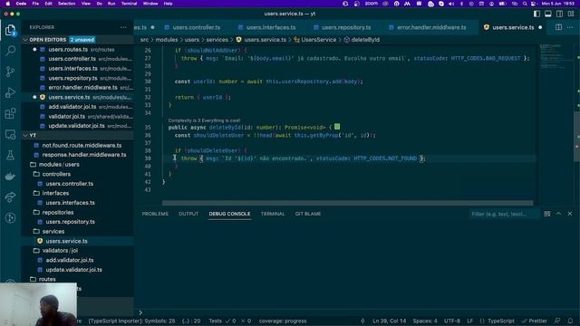 Typescript e Node.js para iniciantes 10 - [DELETE] /users/:id - Deletar usuário do banco de dados смотреть онлайн