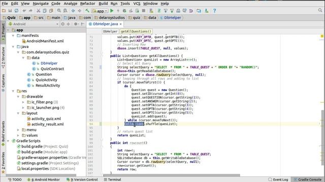 RANDOMIZE SQLITE QUERY DATA AND ARRAYLIST IN ANDROID смотреть онлайн